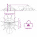 Teepee Tent 9-Person 9-persoons Blauw en Grijs