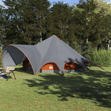 Teepee Tent voor 9 Personen 9-persoons Grijs en Oranje
