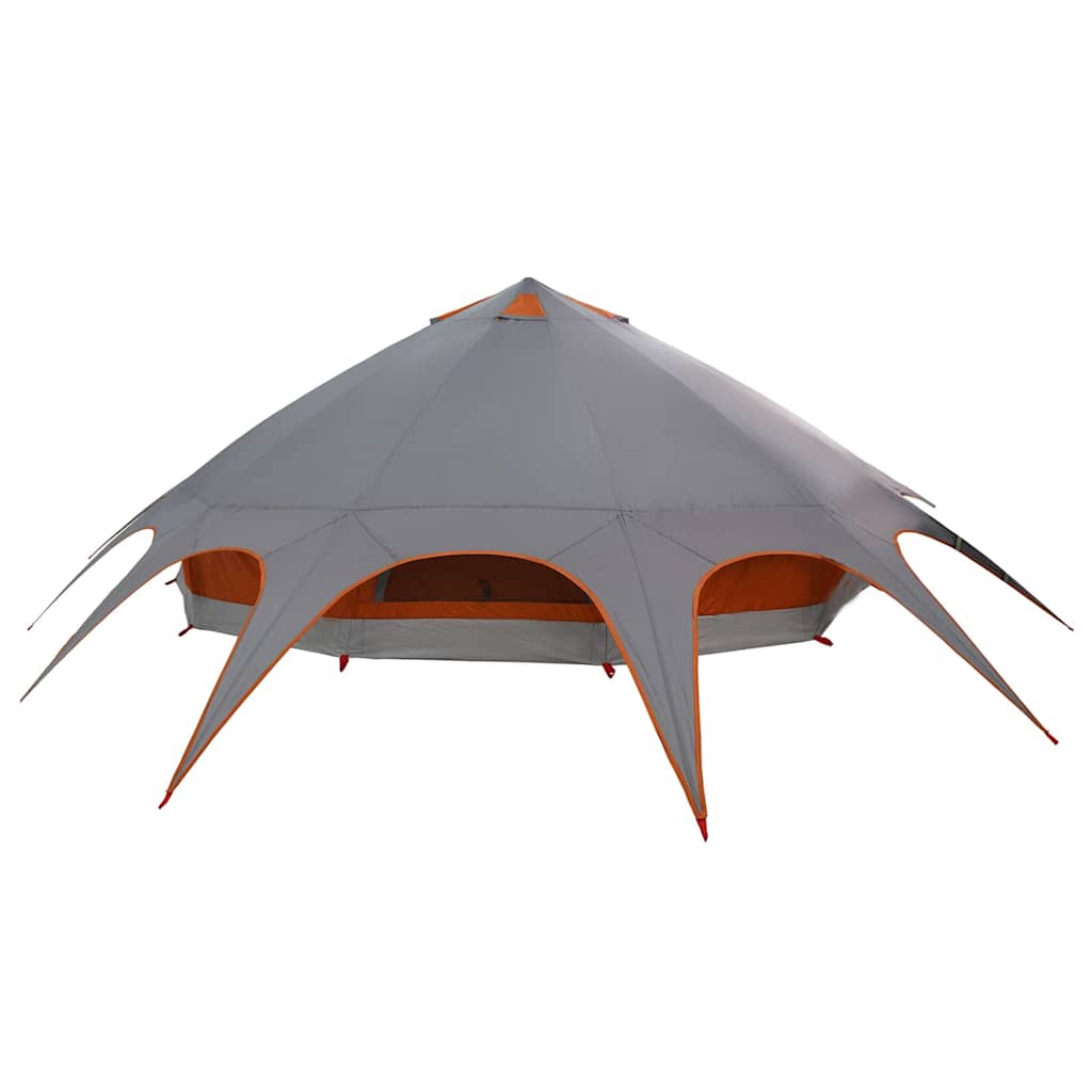 Teepee Tent voor 9 Personen 9-persoons Grijs en Oranje