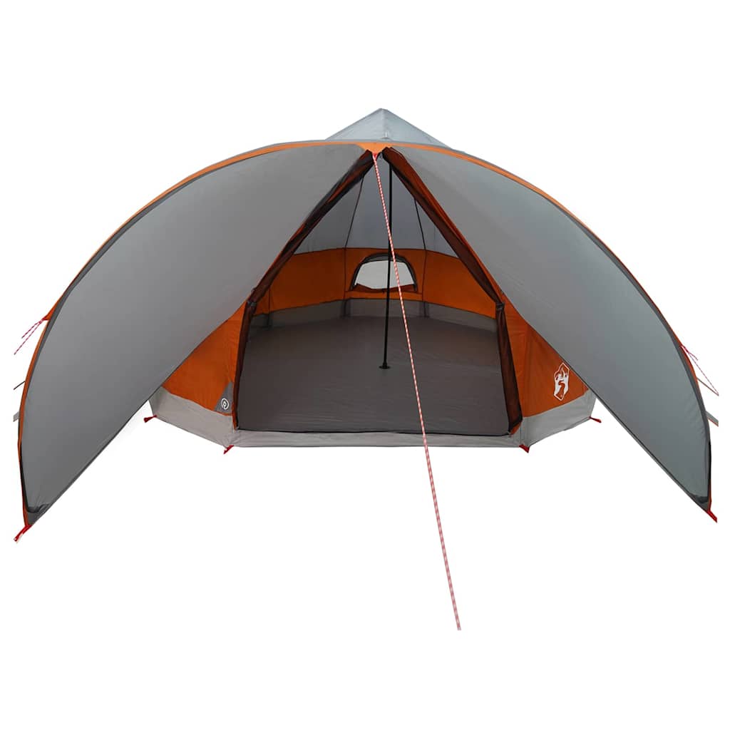 Teepee Tent voor 9 Personen 9-persoons Grijs en Oranje