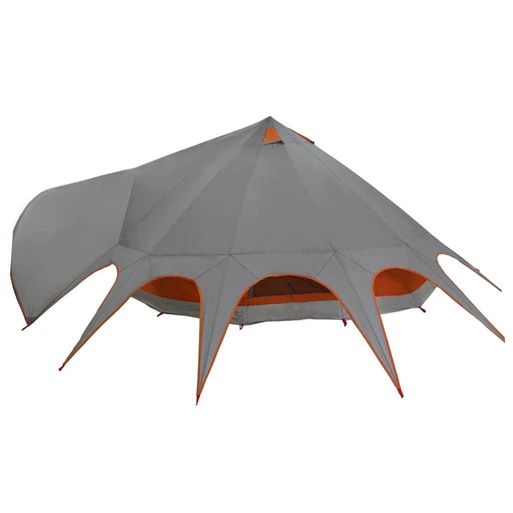 Teepee Tent voor 9 Personen 9-persoons Grijs en Oranje