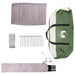 Dome Tent 4-Person met dak met opslag Groen 505 x 450 x 248 cm