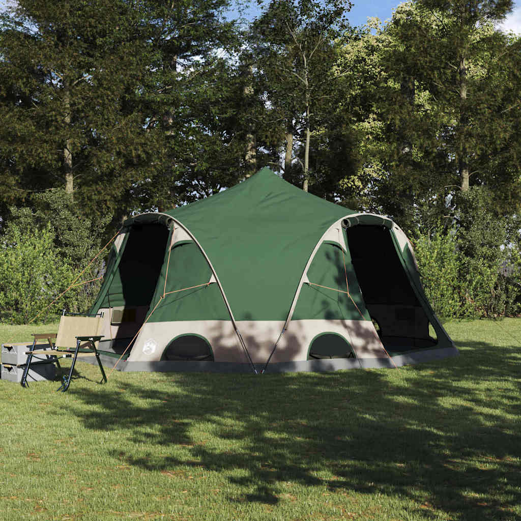 Dome Tent 4-Person met dak met opslag Groen 505 x 450 x 248 cm