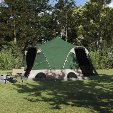 Dome Tent 4-Person met dak met opslag Groen 505 x 450 x 248 cm