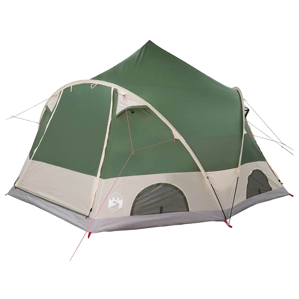 Dome Tent 4-Person met dak met opslag Groen 505 x 450 x 248 cm