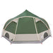 Dome Tent 4-Person met dak met opslag Groen 505 x 450 x 248 cm