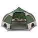 Dome Tent 4-Person met dak met opslag Groen 505 x 450 x 248 cm
