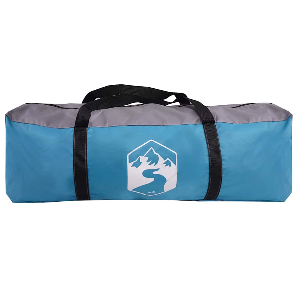Dome Tent 4-Person met dak met opslag Blauw 505 x 450 x 248 cm