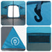 Dome Tent 4-Person met dak met opslag Blauw 505 x 450 x 248 cm