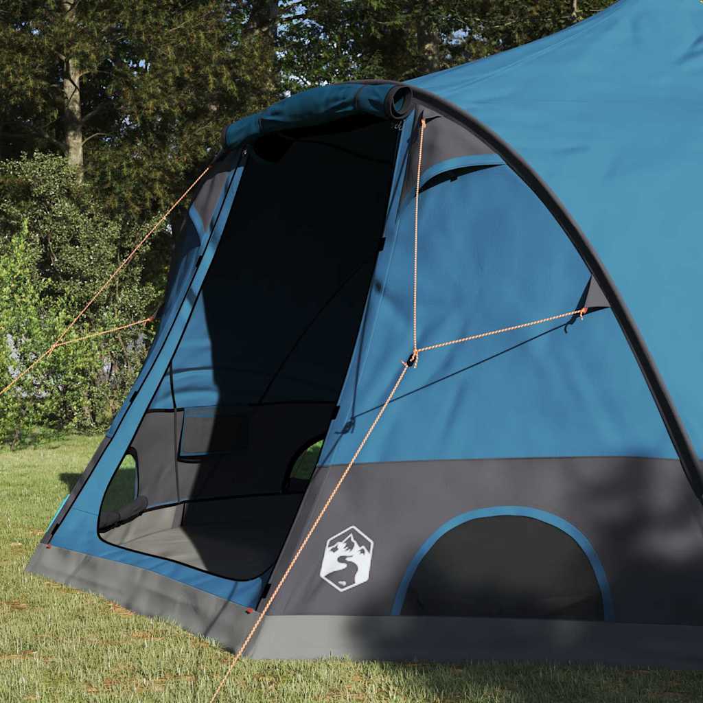 Dome Tent 4-Person met dak met opslag Blauw 505 x 450 x 248 cm