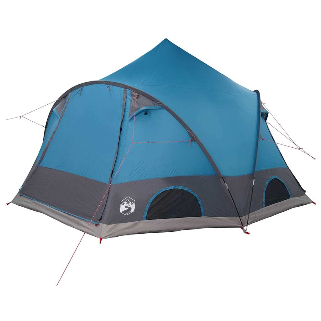 Dome Tent 4-Person met dak met opslag Blauw 505 x 450 x 248 cm