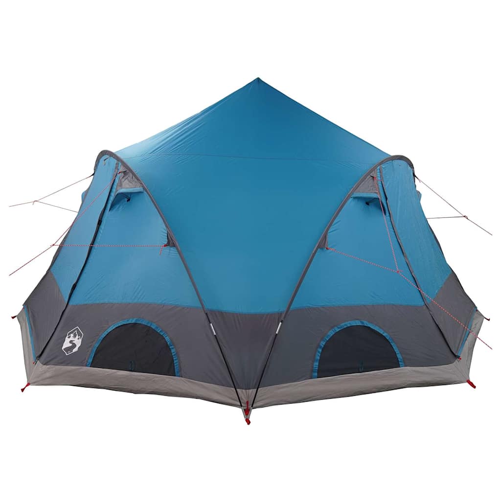 Dome Tent 4-Person met dak met opslag Blauw 505 x 450 x 248 cm