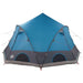 Dome Tent 4-Person met dak met opslag Blauw 505 x 450 x 248 cm