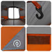 Dome Tent 4-Person met dak Grijs en Oranje 505 x 450 x 248 cm