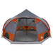 Dome Tent 4-Person met dak Grijs en Oranje 505 x 450 x 248 cm