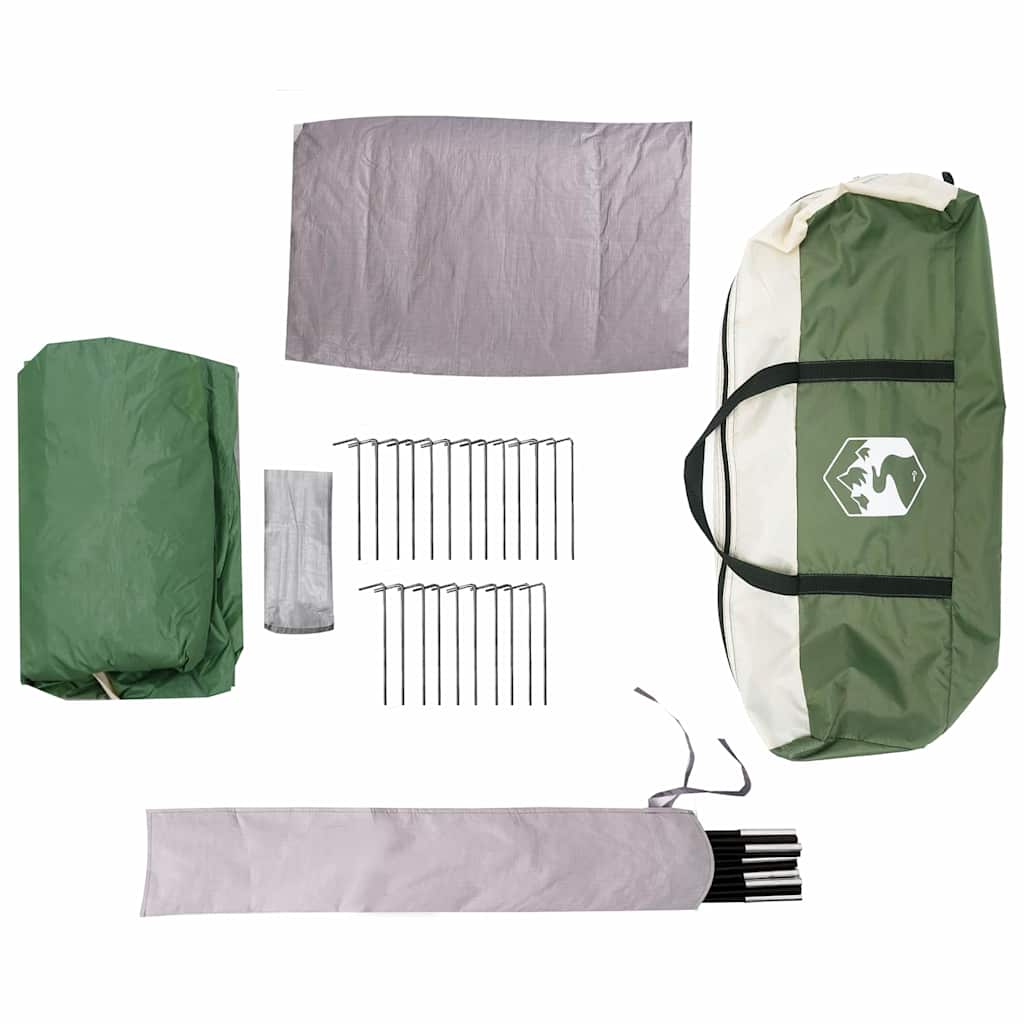 Cabinetent 6-Personen met dak Groen 425 x 396 x 222 cm