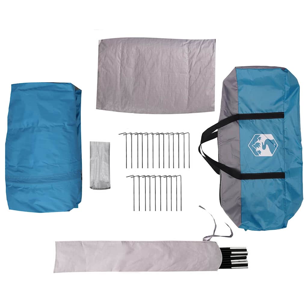 Cabinetent 6-Personen met dak Blauw 425 x 396 x 222 cm