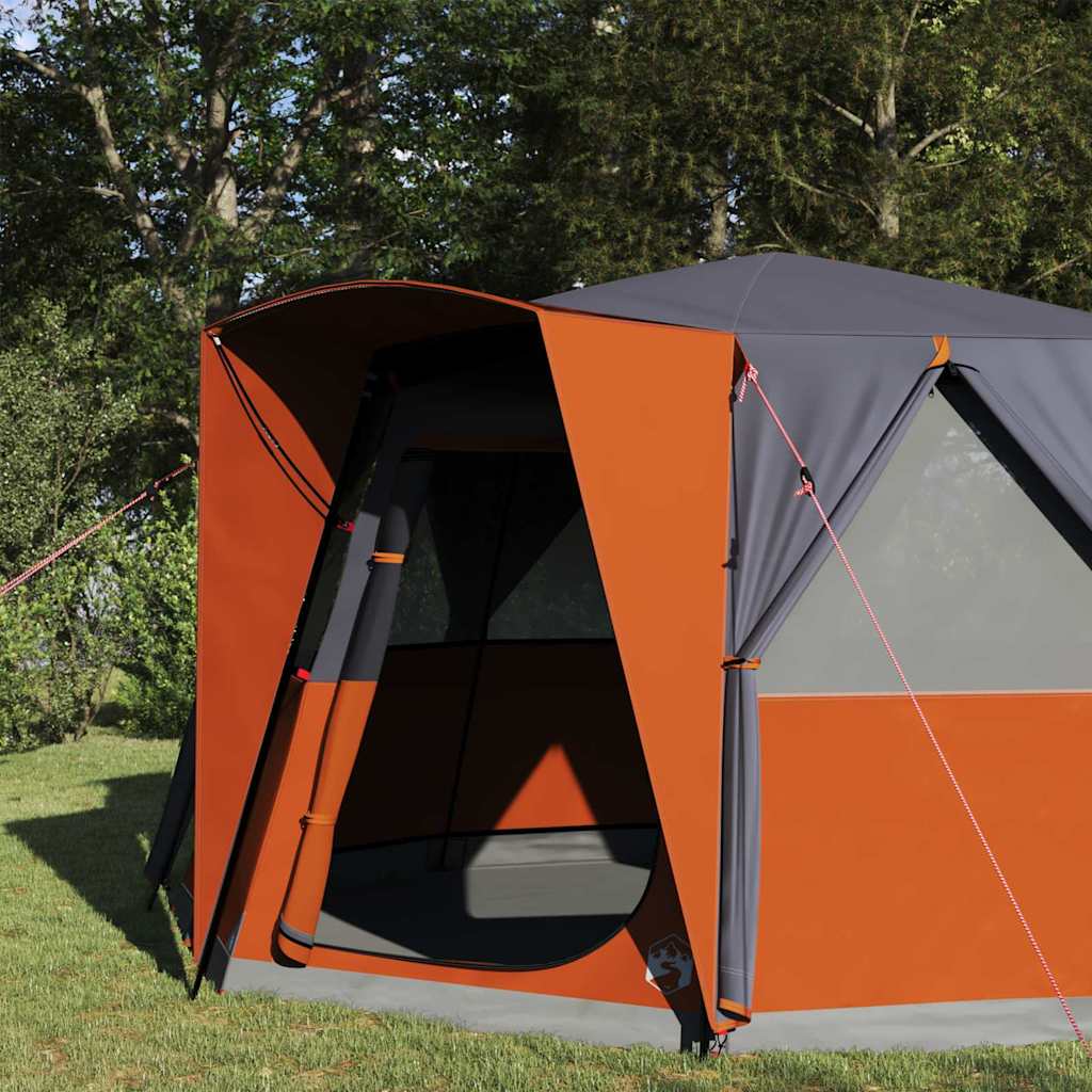 Cabinetent 6-Personen Grijs en Oranje 425 x 396 x 222 cm