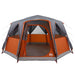 Cabinetent 6-Personen Grijs en Oranje 425 x 396 x 222 cm