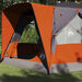 Cabine Tent 7-Persoons Grijs en Oranje 400 x 350 x 212 cm