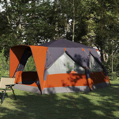 Cabine Tent 7-Persoons Grijs en Oranje 400 x 350 x 212 cm