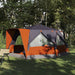 Cabine Tent 7-Persoons Grijs en Oranje 400 x 350 x 212 cm