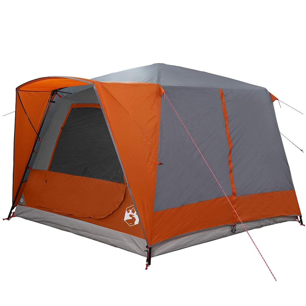 Cabine Tent 7-Persoons Grijs en Oranje 400 x 350 x 212 cm