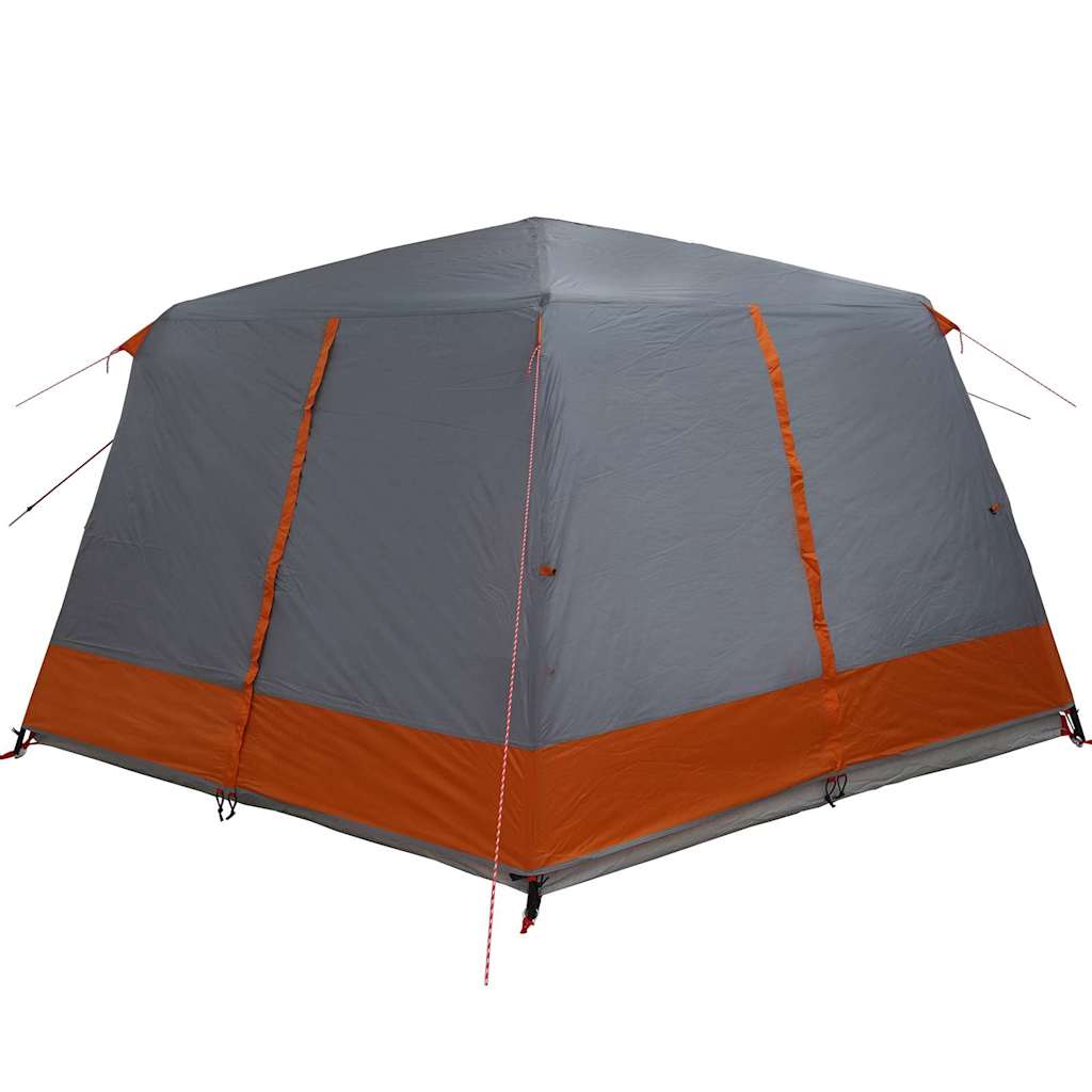 Cabine Tent 7-Persoons Grijs en Oranje 400 x 350 x 212 cm