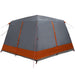 Cabine Tent 7-Persoons Grijs en Oranje 400 x 350 x 212 cm