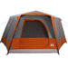 Cabine Tent 7-Persoons Grijs en Oranje 400 x 350 x 212 cm