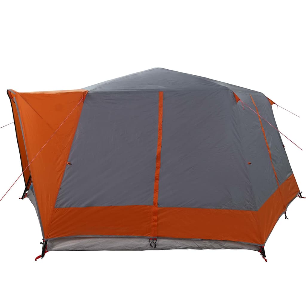 Cabine Tent 7-Persoons Grijs en Oranje 400 x 350 x 212 cm