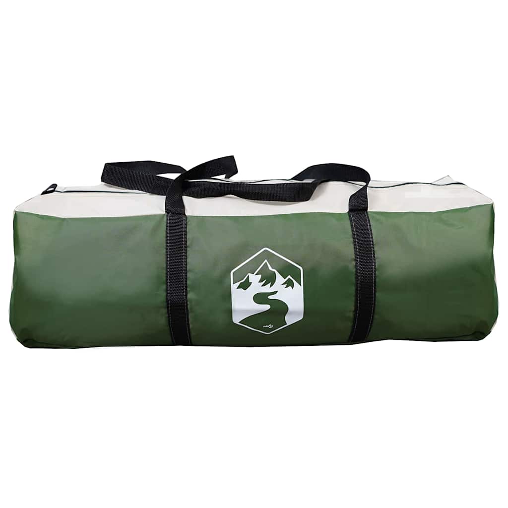 Cabine Tent 5-Persoon met dak Groen en Wit 333 x 317 x 194 cm
