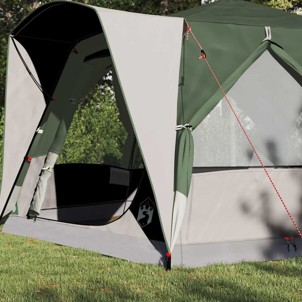Cabine Tent 5-Persoon met dak Groen en Wit 333 x 317 x 194 cm