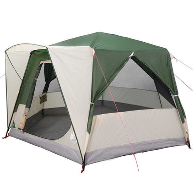 Cabine Tent 5-Persoon met dak Groen en Wit 333 x 317 x 194 cm