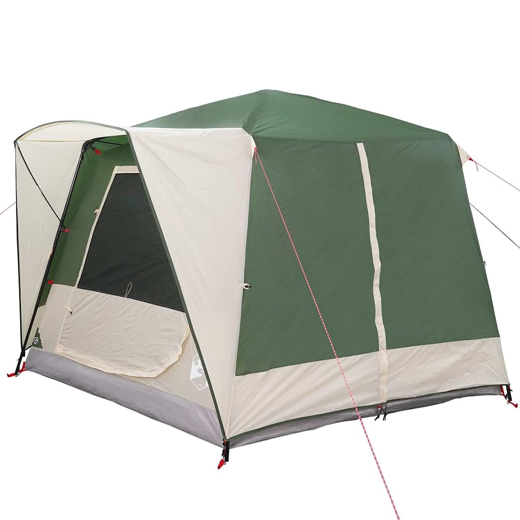 Cabine Tent 5-Persoon met dak Groen en Wit 333 x 317 x 194 cm