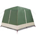 Cabine Tent 5-Persoon met dak Groen en Wit 333 x 317 x 194 cm