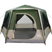 Cabine Tent 5-Persoon met dak Groen en Wit 333 x 317 x 194 cm