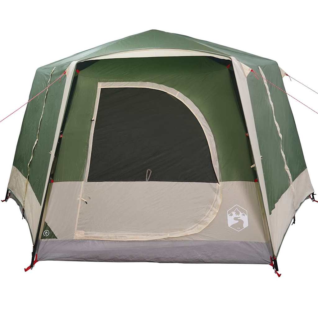 Cabine Tent 5-Persoon met dak Groen en Wit 333 x 317 x 194 cm