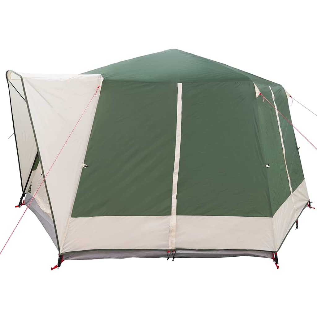 Cabine Tent 5-Persoon met dak Groen en Wit 333 x 317 x 194 cm