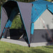 Cabine Tent 5-Persoon met dak Blauw en Grijs 333 x 317 x 194 cm