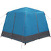 Cabine Tent 5-Persoon met dak Blauw en Grijs 333 x 317 x 194 cm