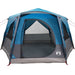 Cabine Tent 5-Persoon met dak Blauw en Grijs 333 x 317 x 194 cm