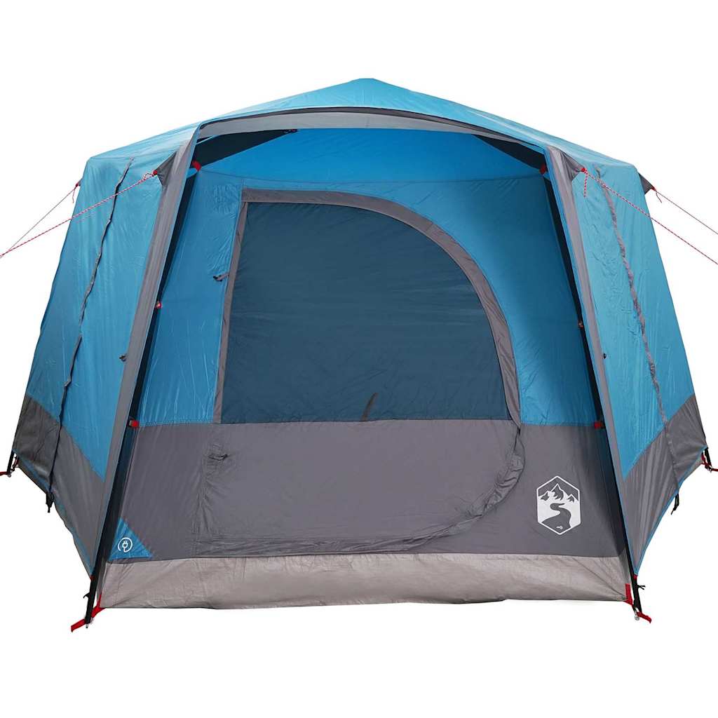 Cabine Tent 5-Persoon met dak Blauw en Grijs 333 x 317 x 194 cm