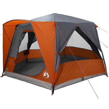 Cabine Tent 5-Persoon Grijs en Oranje 333 x 317 x 194 cm
