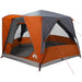 Cabine Tent 5-Persoon Grijs en Oranje 333 x 317 x 194 cm