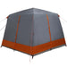 Cabine Tent 5-Persoon Grijs en Oranje 333 x 317 x 194 cm