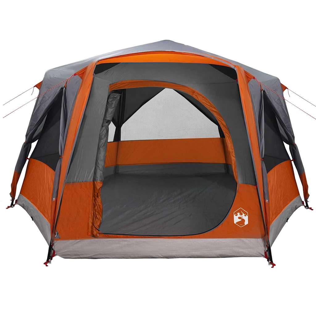 Cabine Tent 5-Persoon Grijs en Oranje 333 x 317 x 194 cm