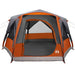 Cabine Tent 5-Persoon Grijs en Oranje 333 x 317 x 194 cm