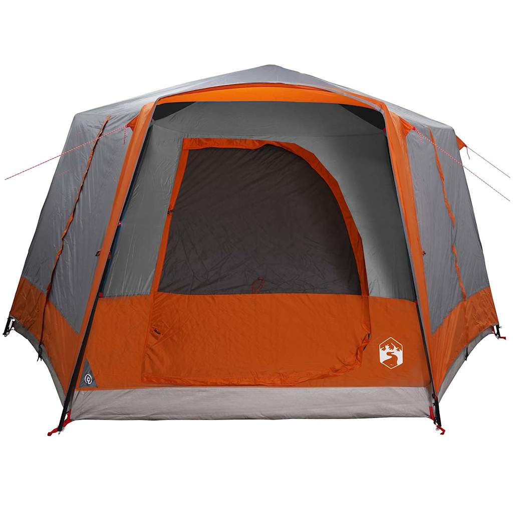 Cabine Tent 5-Persoon Grijs en Oranje 333 x 317 x 194 cm