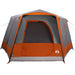 Cabine Tent 5-Persoon Grijs en Oranje 333 x 317 x 194 cm